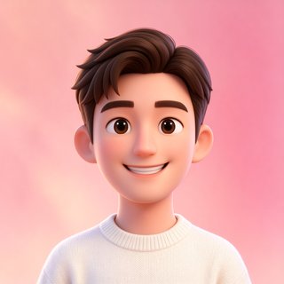 同城陌约交友人群温润居家男士类型的3D卡通头像